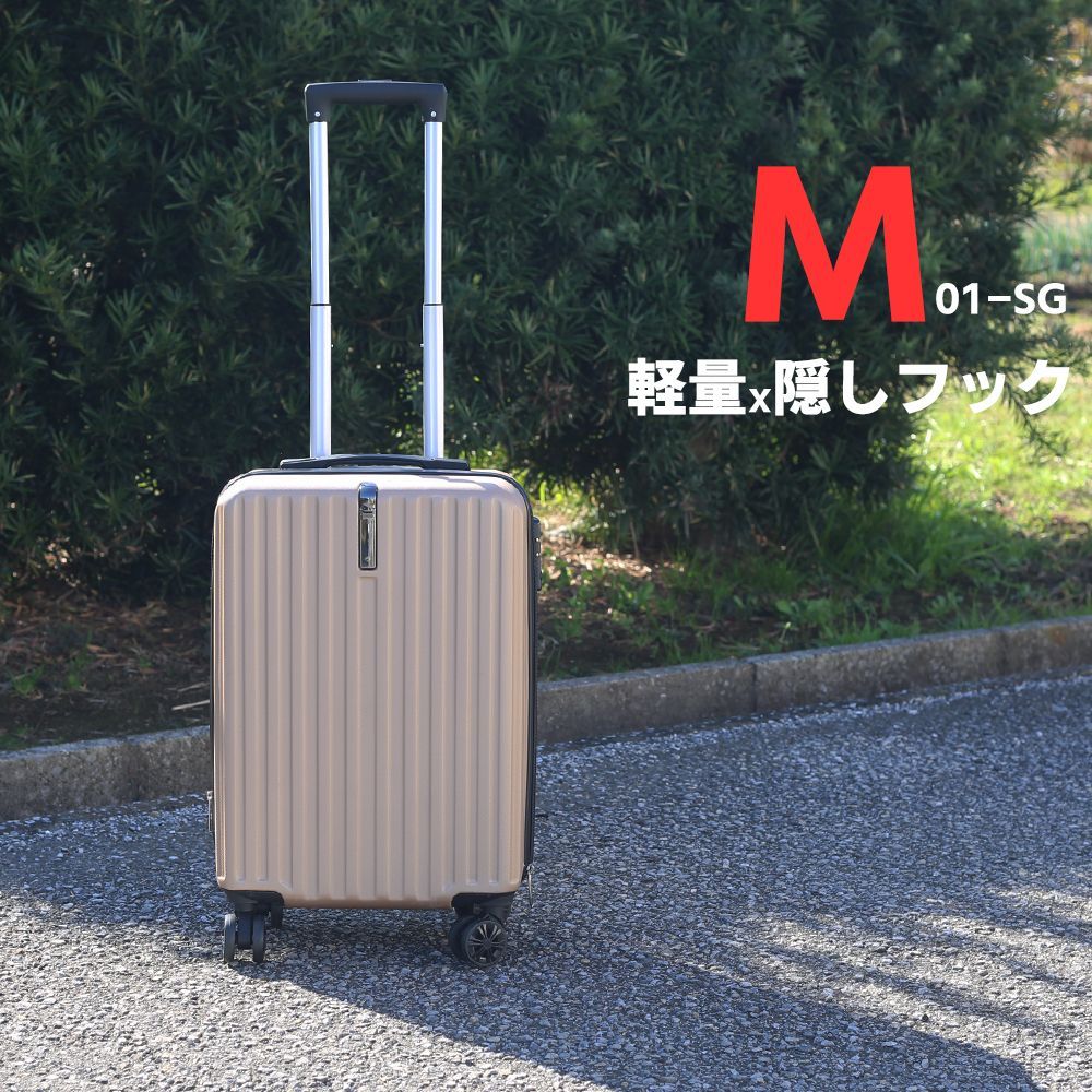 本日限定 6980円→5580円！ 01-M-SG スーツケース TSAロック Mサイズ  