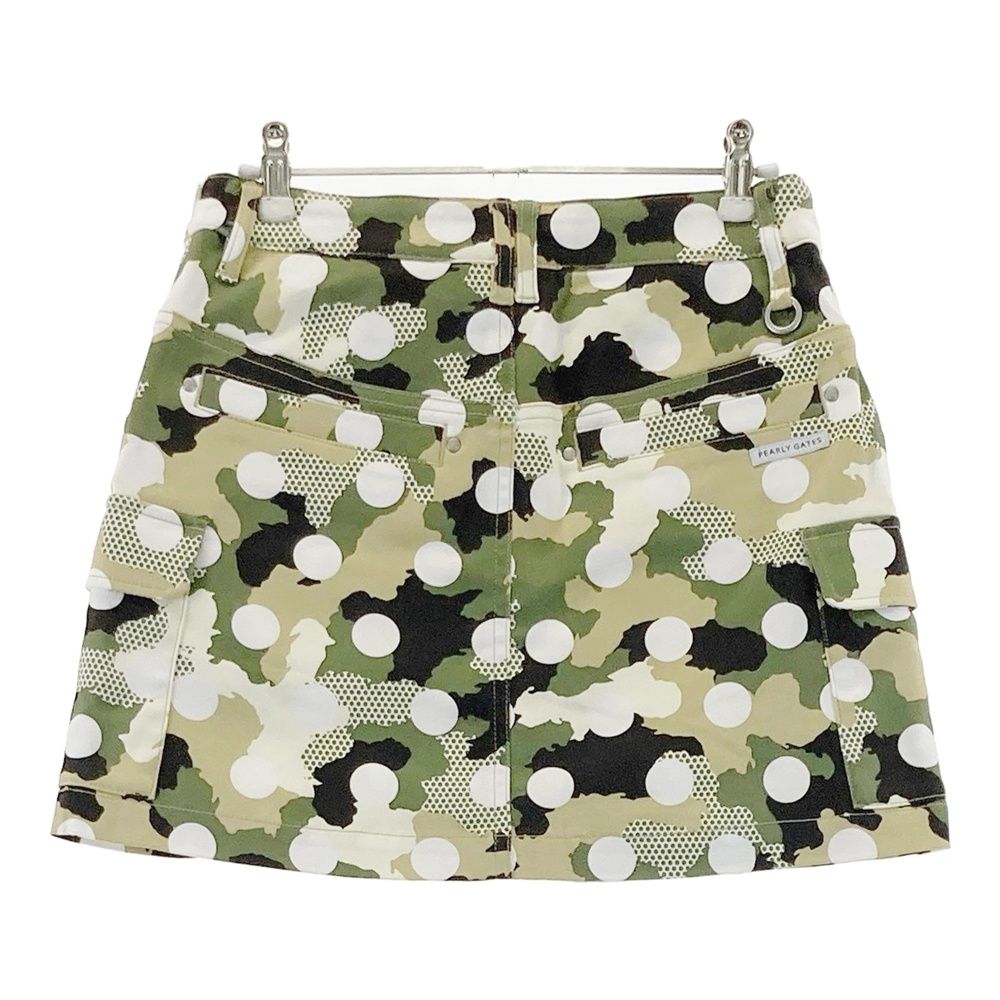 サイズ 0 PEARLY GATES パーリーゲイツ 055-2134514 ストレッチスカート ドット カモフラ柄 カーキ系 240101535115 ゴルフウェア レディース ストスト