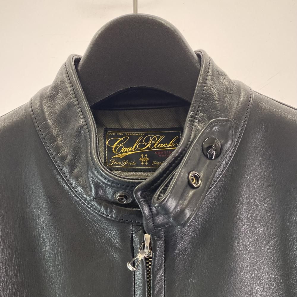 中古】coal black レザージャケット ブラック サイズM コールブラック 
