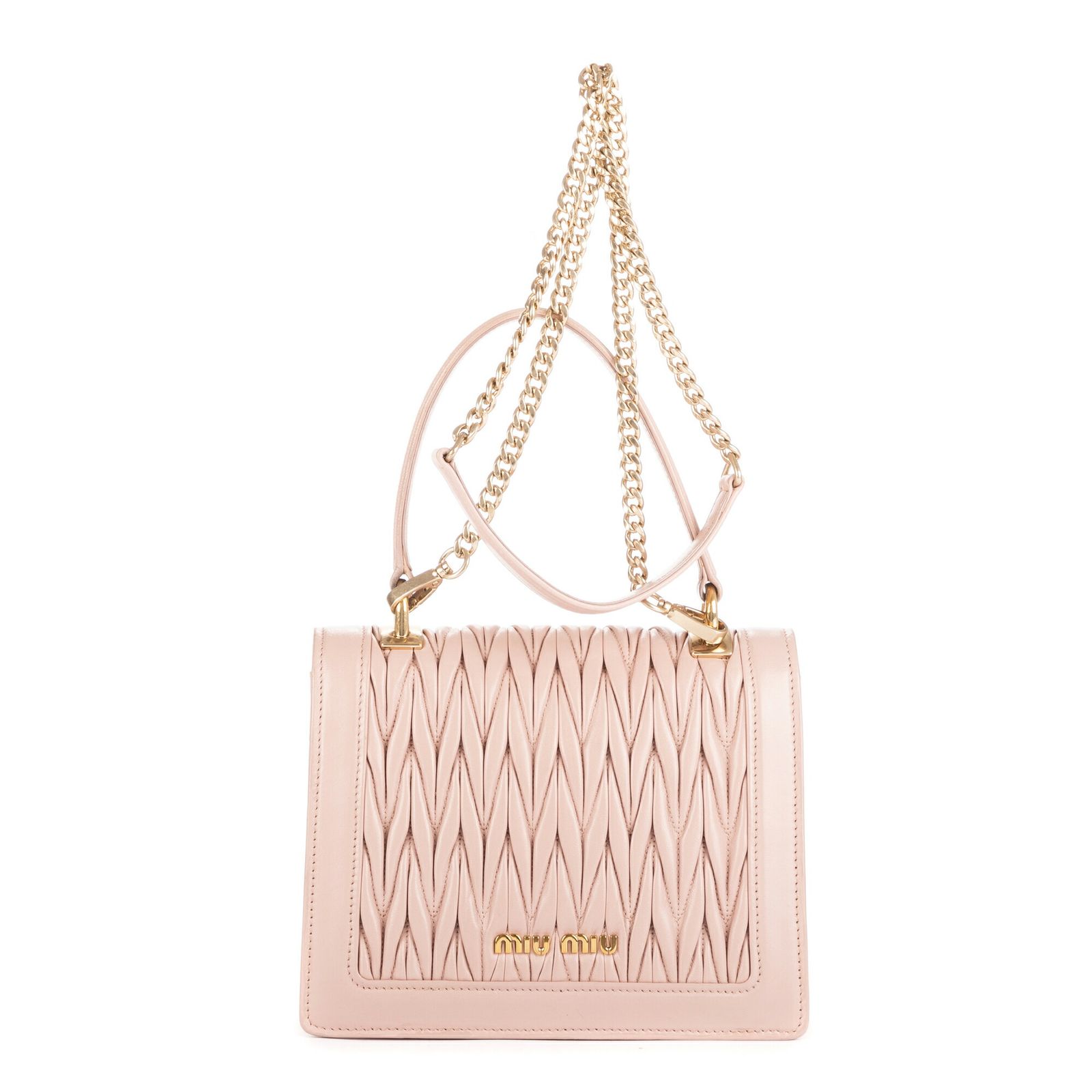 MIU MIU ミュウミュウトップハンドルクロスボディオパールベージュマトラッセパテントレザーA DECORATOM_COM_BR