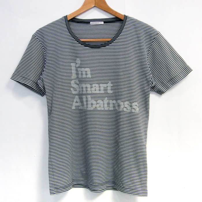 タケオキクチ 半袖Ｔシャツ ボーダー 日本製 トップス メンズ 2サイズ ネイビー系×ホワイト TAKEO KIKUCHI 【中古】