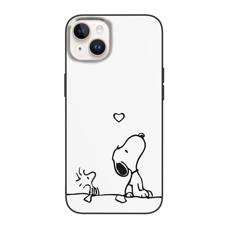 新品　【2023新型】スヌーピー iPhone 15Plus ケース シリコン TPU 携帯ケース 耐衝撃 アイフォン 15Plus カバー さらさら手触り 傷付き防止 超軽量 マット質感 指紋防止 レンズ保護 ワイヤレス充電 