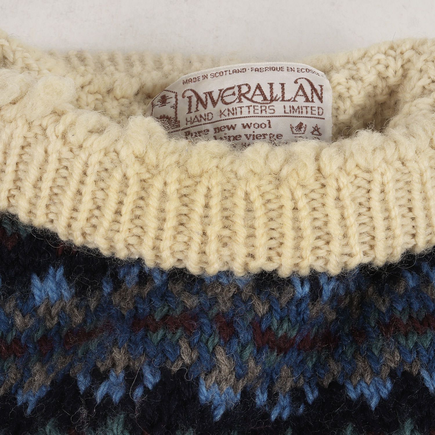 INVERALLAN インバーアラン ニット ノルディック 切替 ケーブル