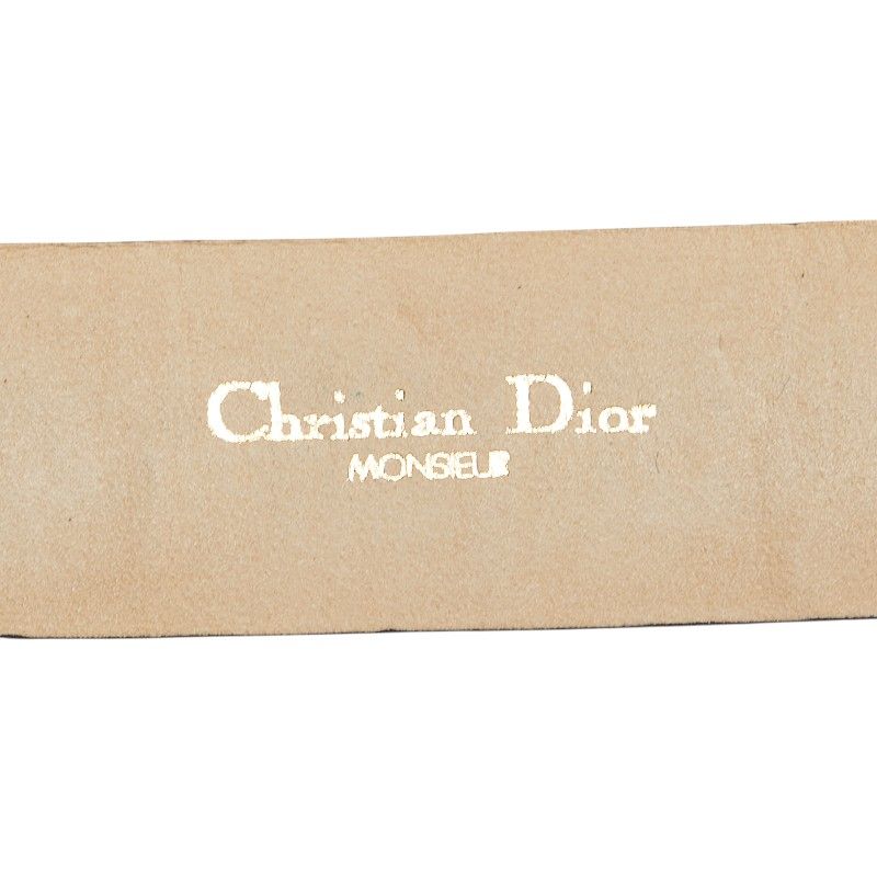 ディオール CDバックル クロコ型押し ブラック レザー レディース Dior【1-0219104】