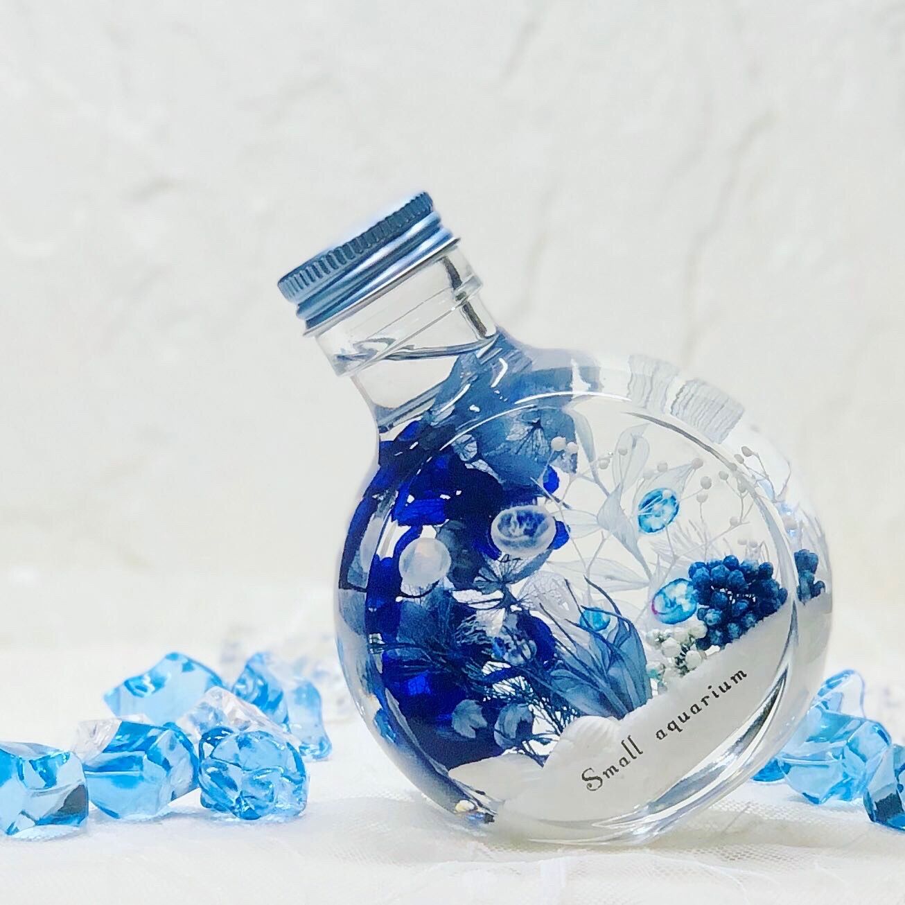 横置き Big Heart 海ハーバリウム ～marine blue ～ 横置き Big Heart 海ハーバリウム ～marine blue ～ 【公式通販】