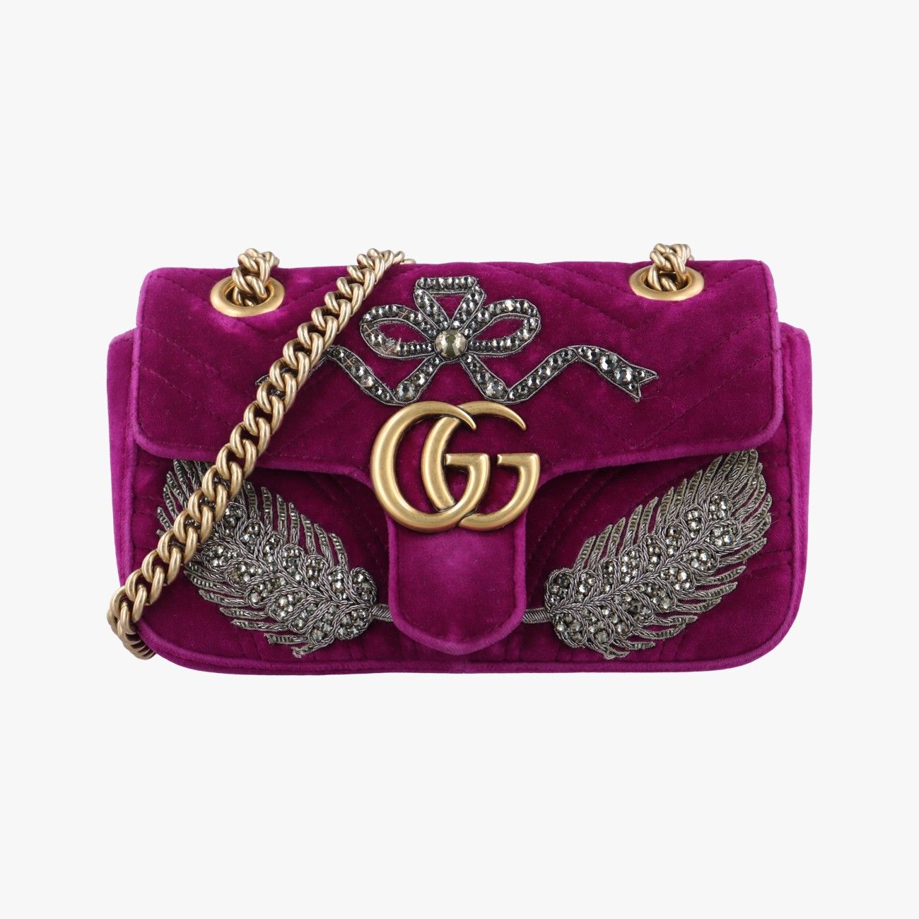 グッチGucciGGマーモントパープルベロア446744A022824960