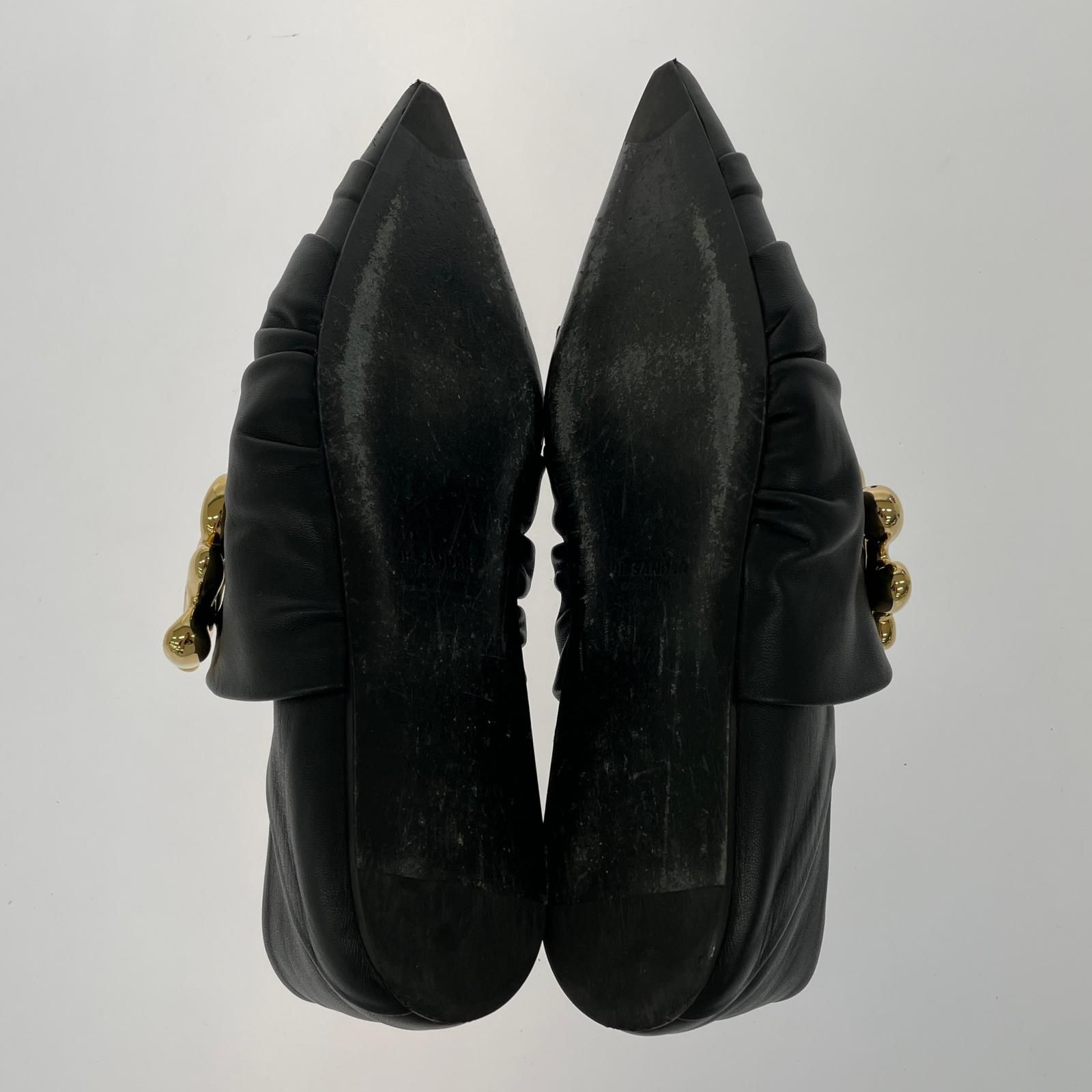 JIL SANDER ローファー 37 ブラック 黒 フラットシューズ 【公式通販】