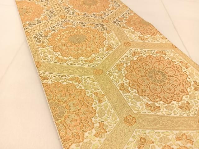 平和屋着物◎西陣 服部織物謹製 六通柄袋帯 亀甲正倉院