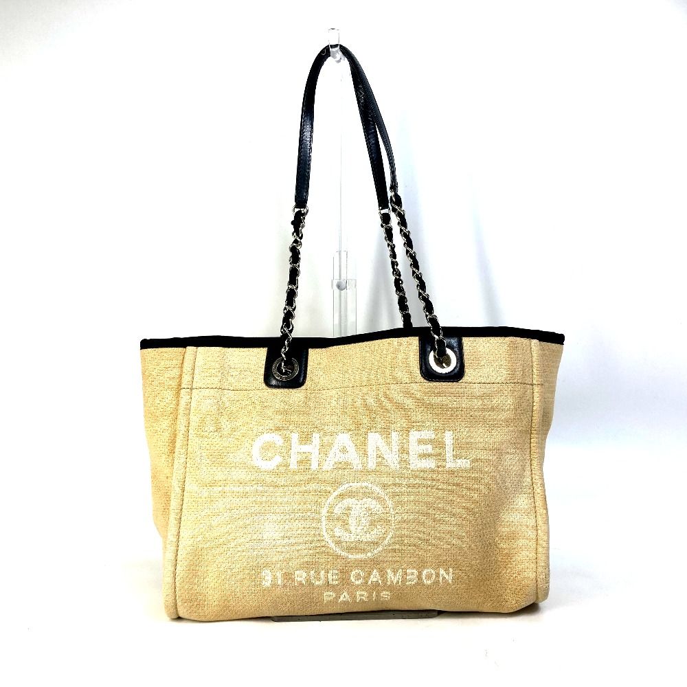 CHANEL シャネル トートバッグ ドーヴィル キャンバス/レザー
