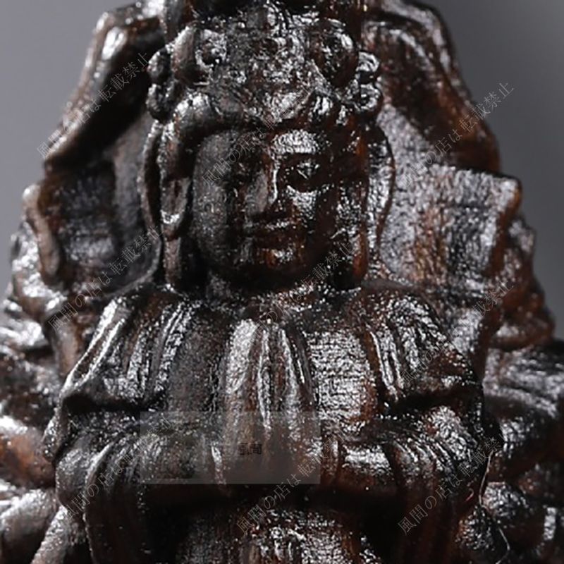 骨董品 沈香木 精工原木彫り 浄瓶観音菩薩 仏像 仏教 彫刻 アンティーク 骨董品 沈香木 精工原木彫り 浄瓶観音菩薩 仏像 仏教 彫刻