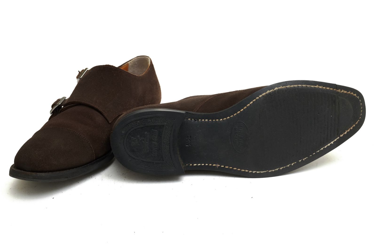 ☆美品☆【スコッチグレイン】モンクストラップ (26.5) シボ革　3807 茶 美品【スコッチグレイン】モンクストラップ (26.5) シボ革 3807 茶 美