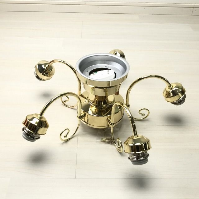 GEM-6934 LEDシャンデリア 5灯 ゴールド 12畳 おしゃれ照明 キシマ