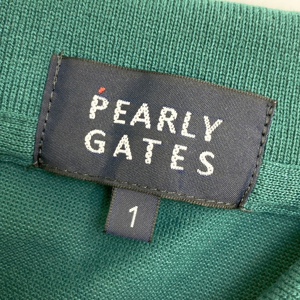 サイズ：1 PEARLY GATES パーリーゲイツ 2024年モデル ニコちゃん 半袖ポロシャツ  グリーン系 [240101416192] ゴルフウェア レディース ストスト サイズ：1 PEARLY GATES パーリーゲイツ 2024年モデル ニコ