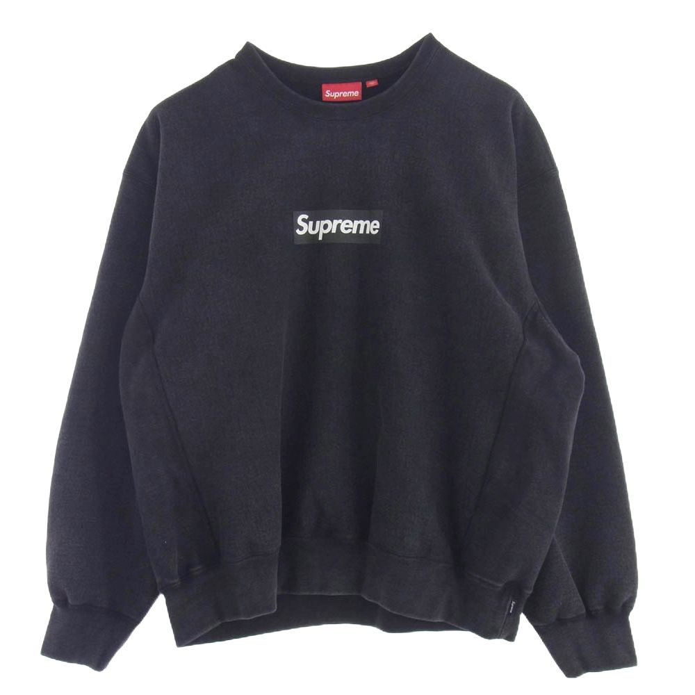 Supreme シュプリーム 25SS washed box logo crewneck ウォッシュ加工 ボックスロゴ クルーネック スウェット ブラック系 XXL