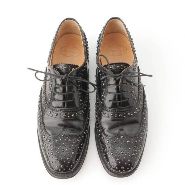 チャーチ】Church バーウッド スタッズ ウィングチップ レザー ドレス