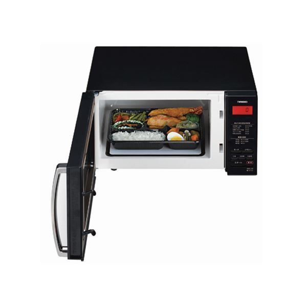 ツインバードミラーガラスフラット電子レンジ ブラック DR-D269B 1台