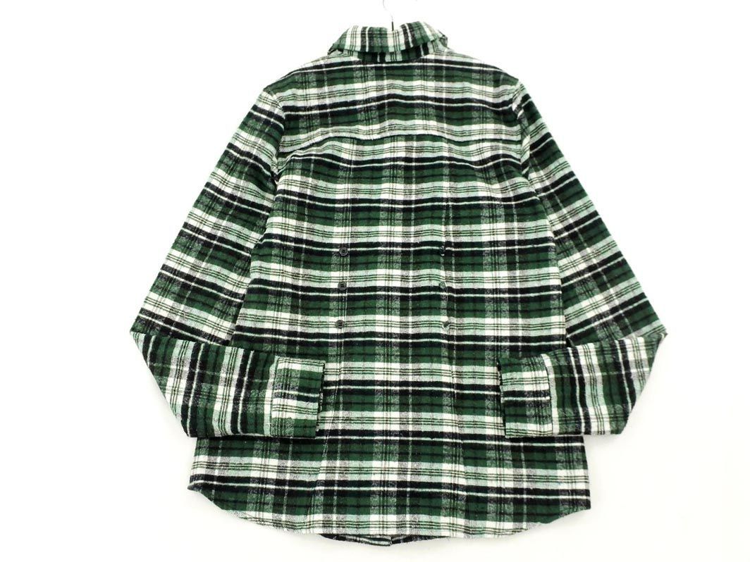 SLY スライ チェック ネル シャツ size1/白ｘ緑 ◇□ レディース ...