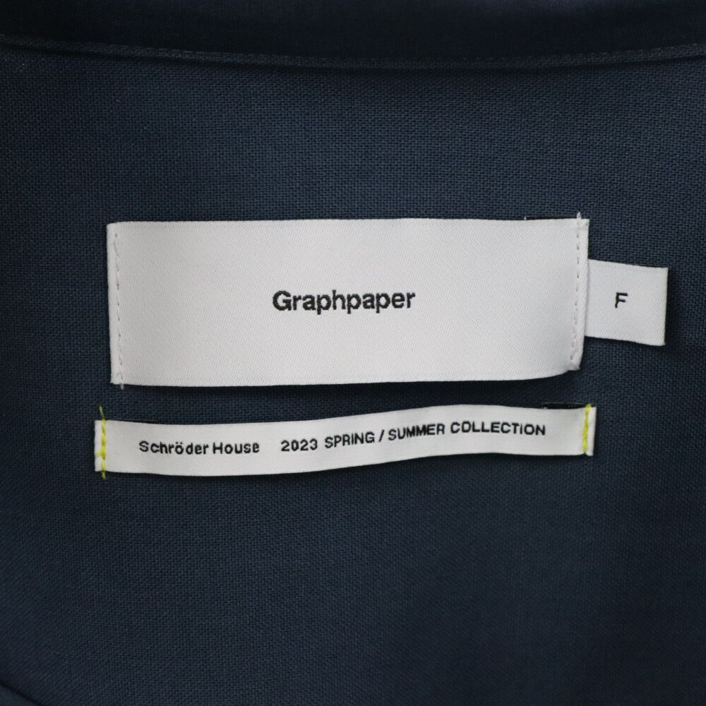 Graphpaper (グラフペーパー) ROUND SCALE WOOL SKIPPER SHIRT ラウンドスケール ウール スキッパー 長袖  シャツ ネイビー GM231-50009 - メルカリ