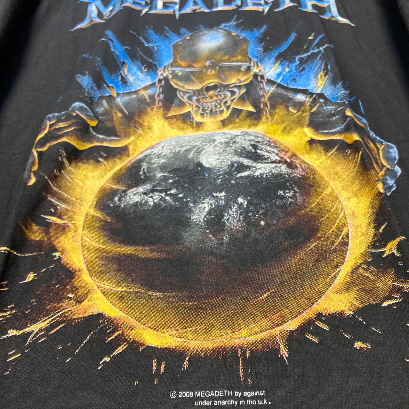 ◉ メガデス MEGADETH 白 長袖 Tシャツ ロンT バンド ロングスリーブ