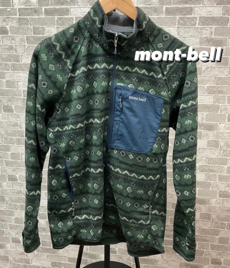 mont-bell モンベル フリースジャケット フルジップ 長袖フリース アウトドア キャンプ メンズ 古着 M - アウトドアウエア