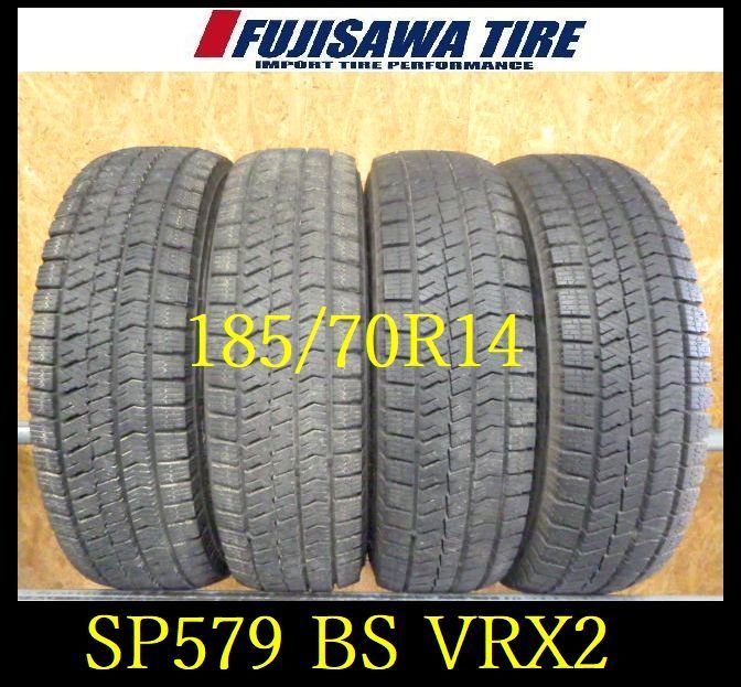 SP579 F◆送料無料●2025年製造 8部山●BS BLIZZAK VRX2●185|70R14●4本