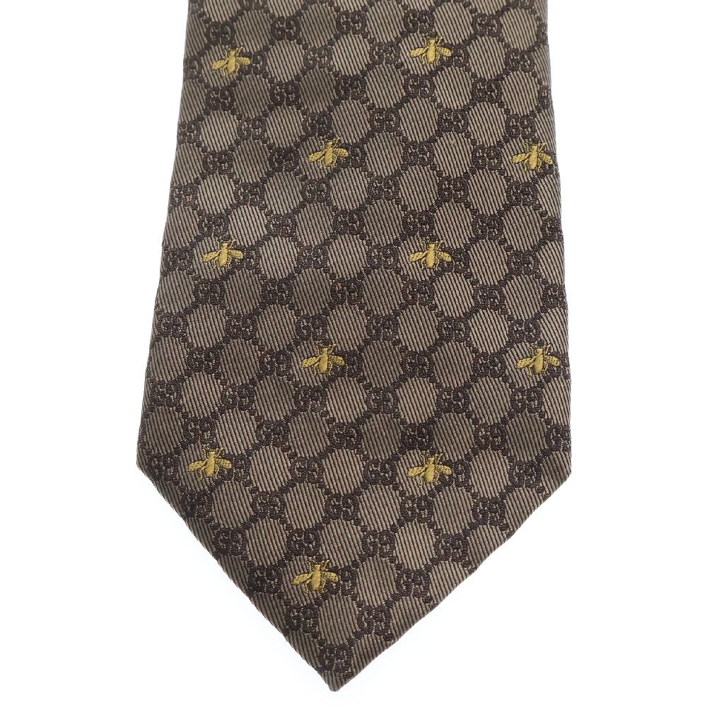 GUCCI (グッチ) GG Bee Silk Tie 545078 4E002 GGビー シルク ネクタイ
