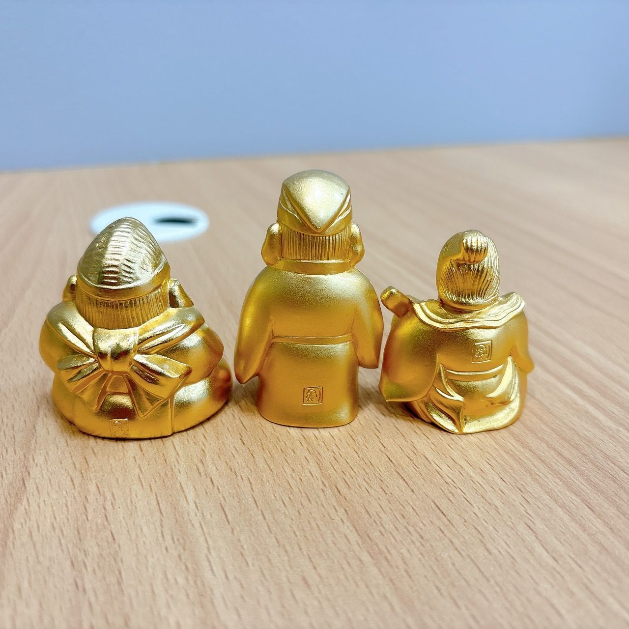 福神 人形 フルセット 6点 七福神 置物 剣刻印 セット 金色 縁起物