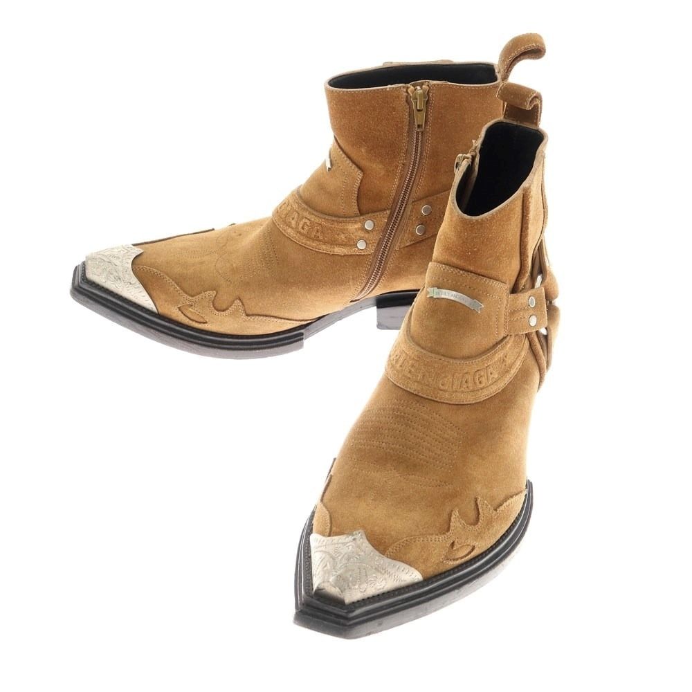 BALENCIAGA オレンジ スエード ブーツ BALENCIAGA オレンジ スエード ブーツ