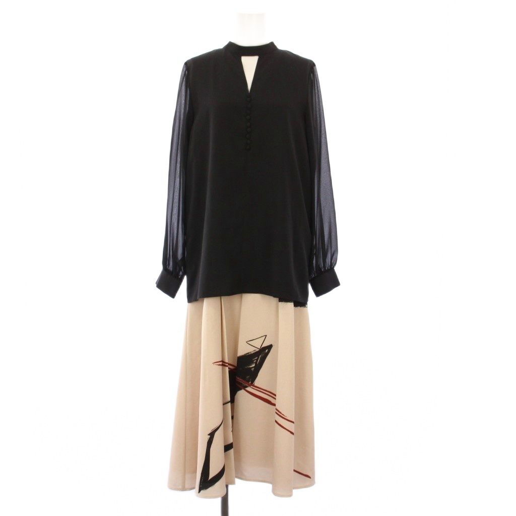 ☆AMERI VINTAGE 長袖ロングワンピース☆ ameri vintage 花柄プリーツ