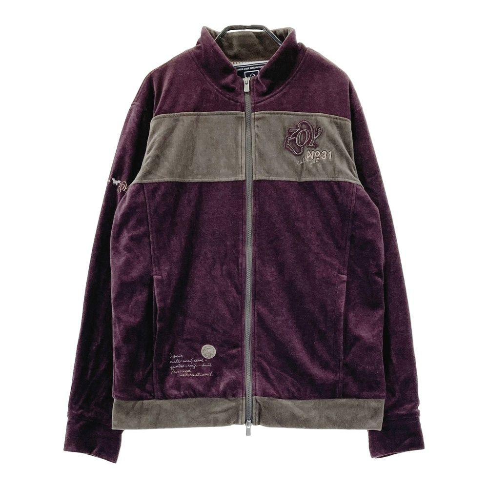 サイズ 3 ZOY ゾーイ 蓄熱切替 ベロア ジップジャケット パープル系 240101393266 ゴルフウェア メンズ ストスト