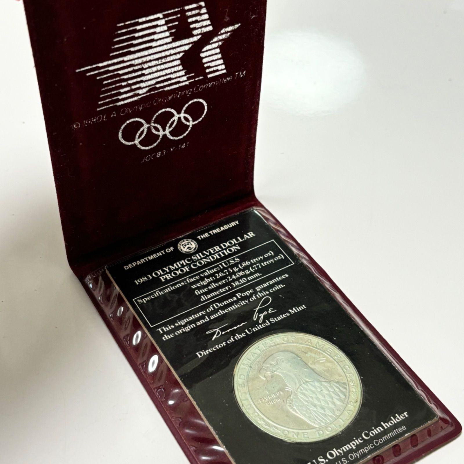 ロサンゼルスオリンピック記念プルーフ銀貨 //1983年 ロサンゼルス