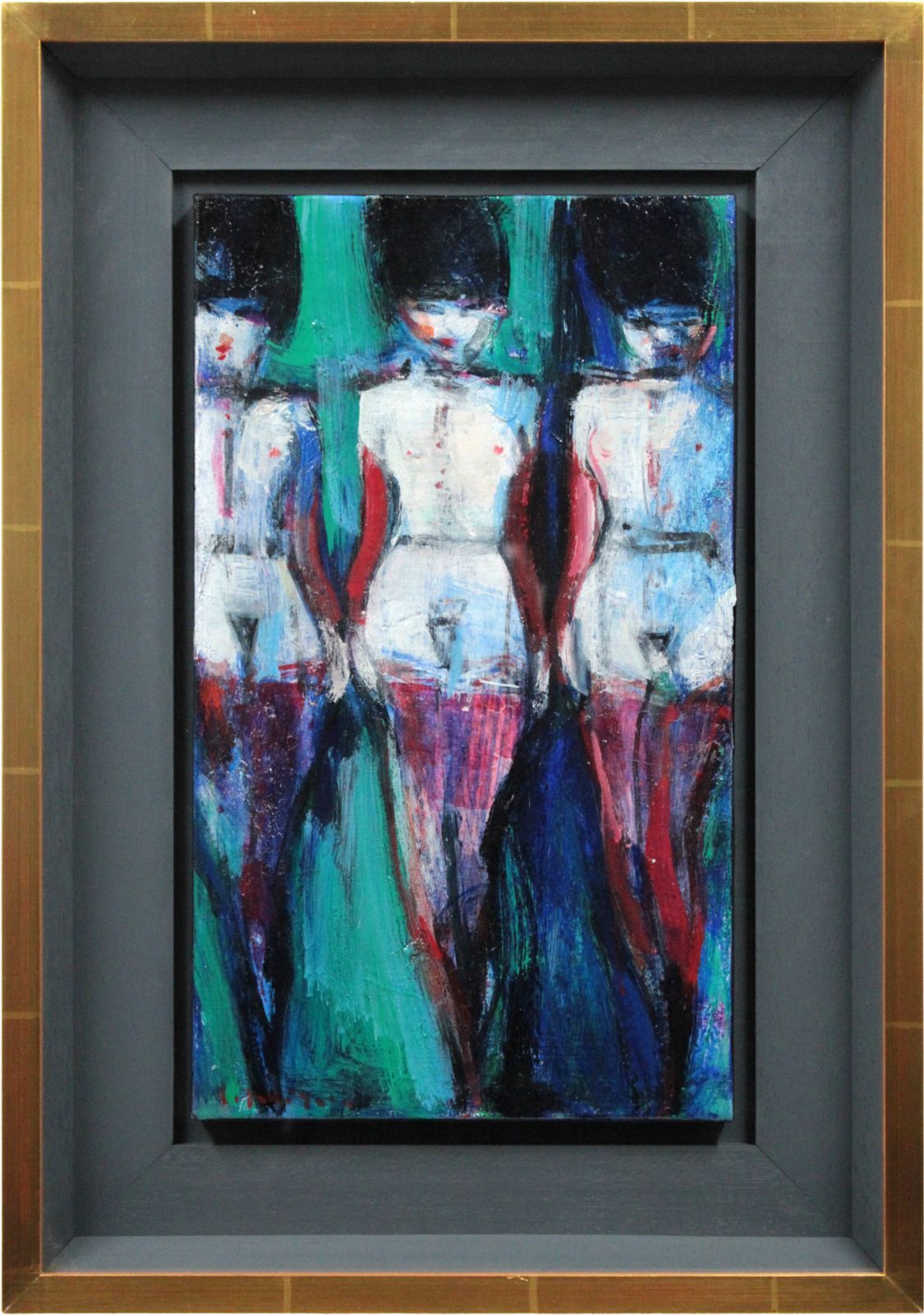 石垣定哉 「クレイジーホースのダンサー」 油絵・油彩画 絵画