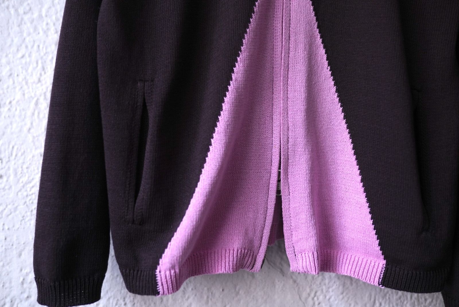 22AW KNITTED TIGHT BLOUSON ジップアップニットブルゾンジャケット