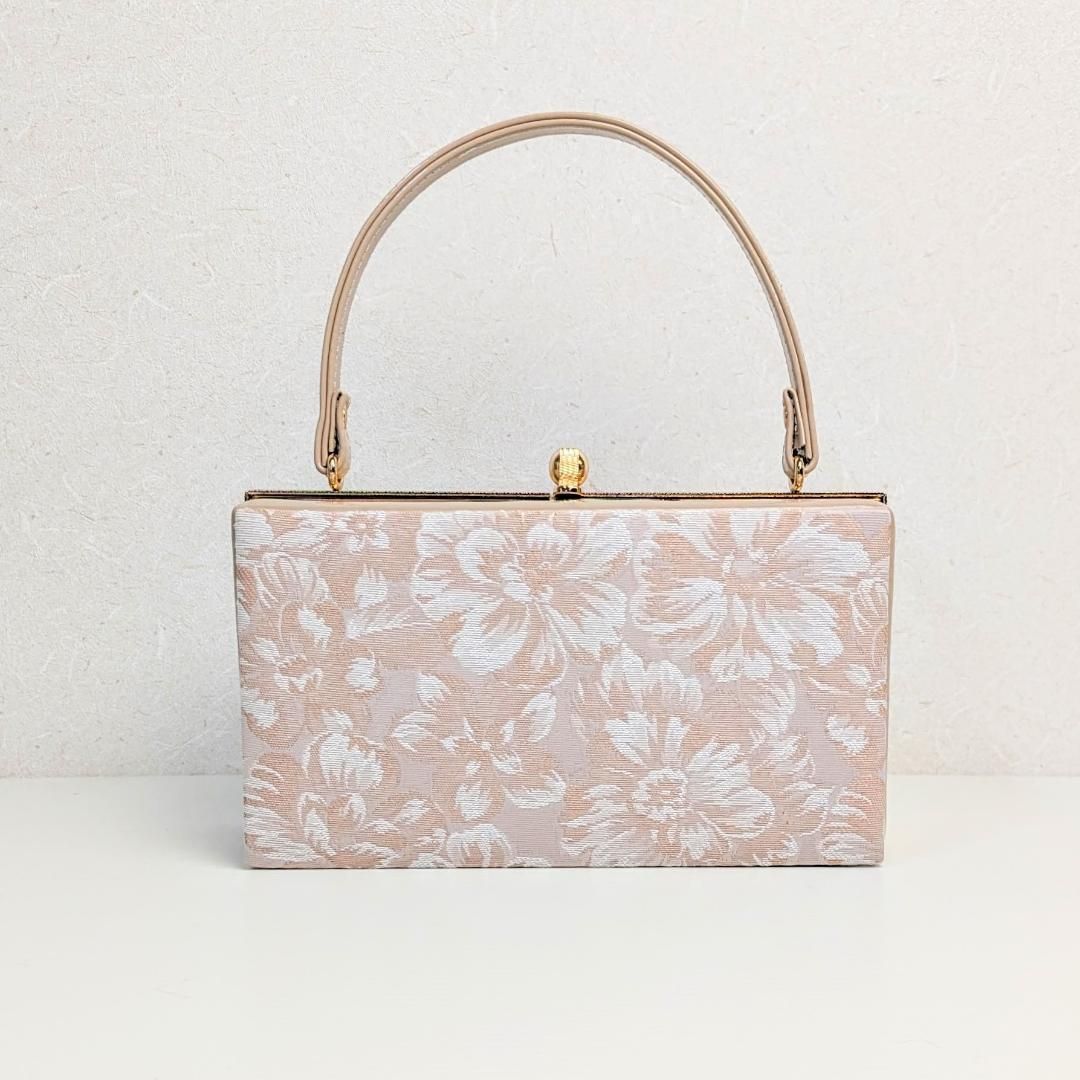 和装 草履バッグセット ジャガード ピンク ベージュ フリーサイズ u83-3