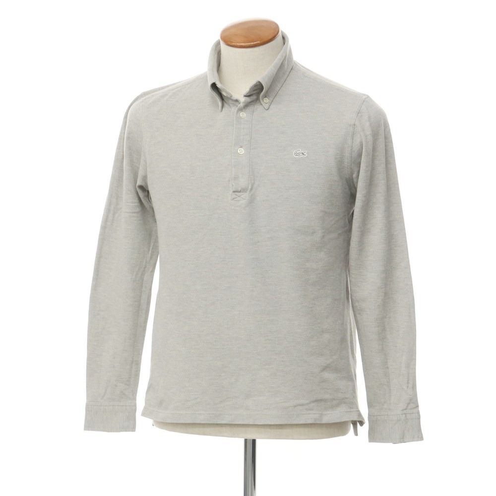 【中古】ラコステ LACOSTE コットン 長袖ポロシャツ グレー【サイズ4】【メンズ】