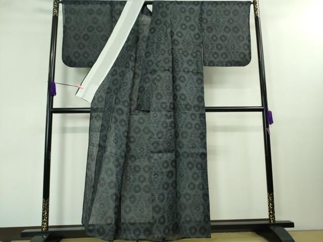 平和屋本店■極上　夏物　重要無形文化財　本場宮古上布　苧麻　花菱文　逸品　DZAA4007kh5 平和屋本店□極上 夏物 重要無形文化財 本場宮古上布 苧麻 花菱文 逸品