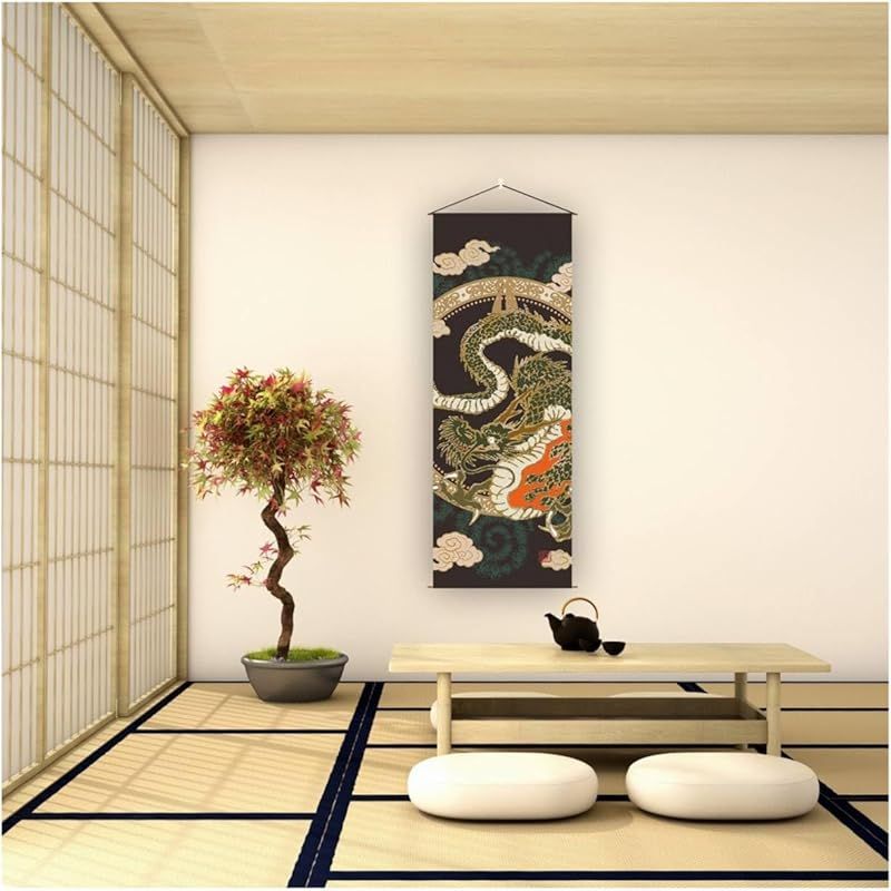 床の間タペストリー Amazon.co.jp: 掛け軸 床の間用 掛軸 (幅42×高120) 画鋲付き