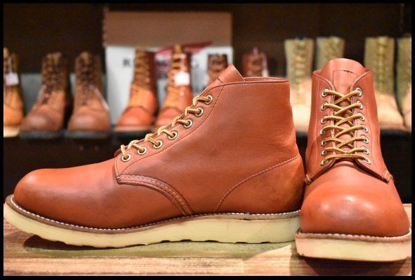 9D 08年 レッドウィング 8166 アイリッシュセッター 赤茶 オロラセット プレーントゥ 編み上げ ブーツ redwing HOPESMORE FI302