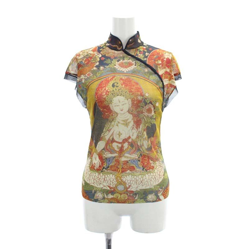 vivienne tam 仏陀パワーネット切替ノースリーブ vivienne tam 仏陀パワーネット切替ノースリーブ