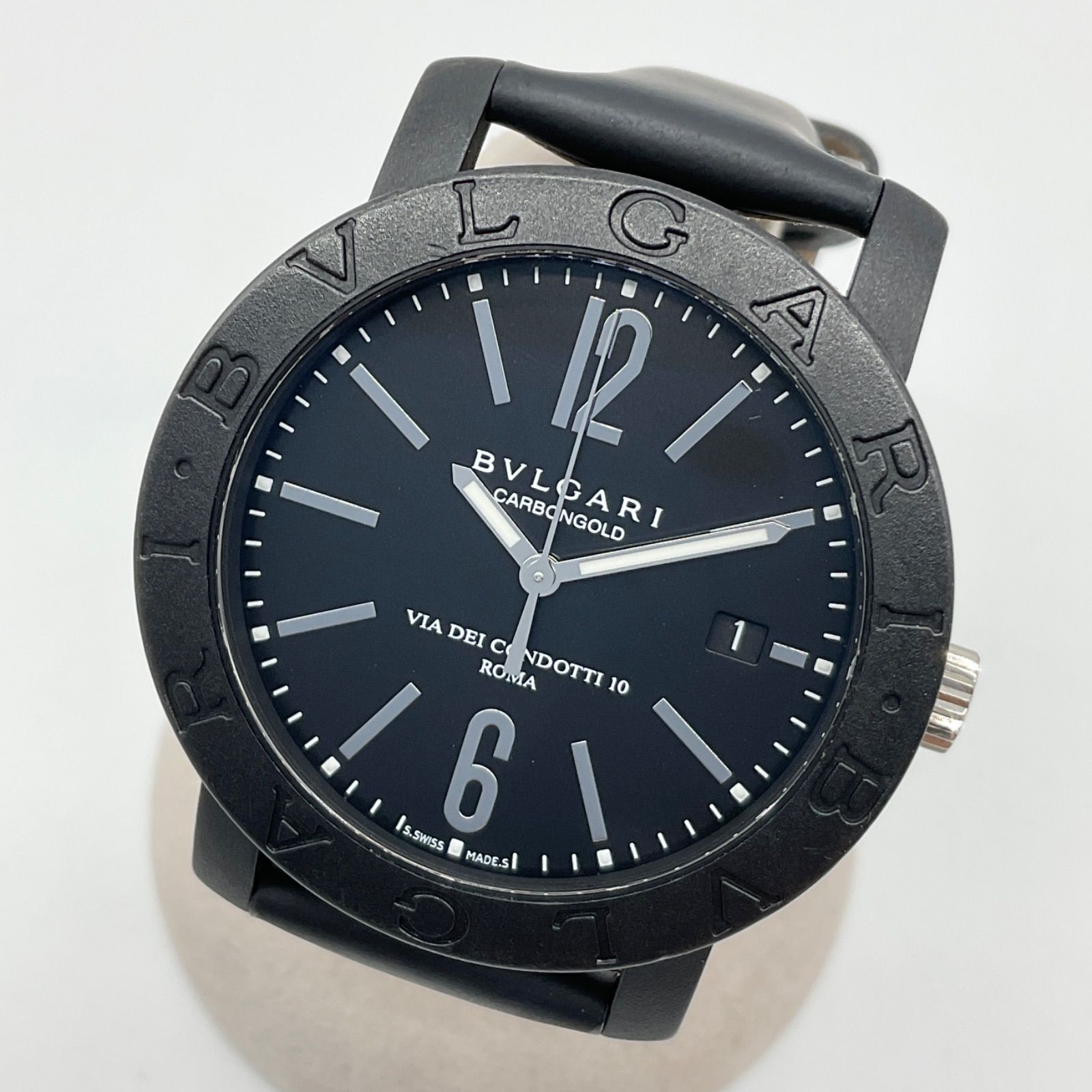 BVLGARI ブルガリ BB40CL ブルガリブルガリ カーボン デイト 自動巻き 腕時計 Aランク 4_37