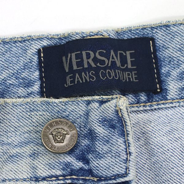 ヴェルサーチ VERSACE デニムパンツ ジーパン ブルー系 タグ劣化の為サイズ不明  【yy】【中古】4000064801800033