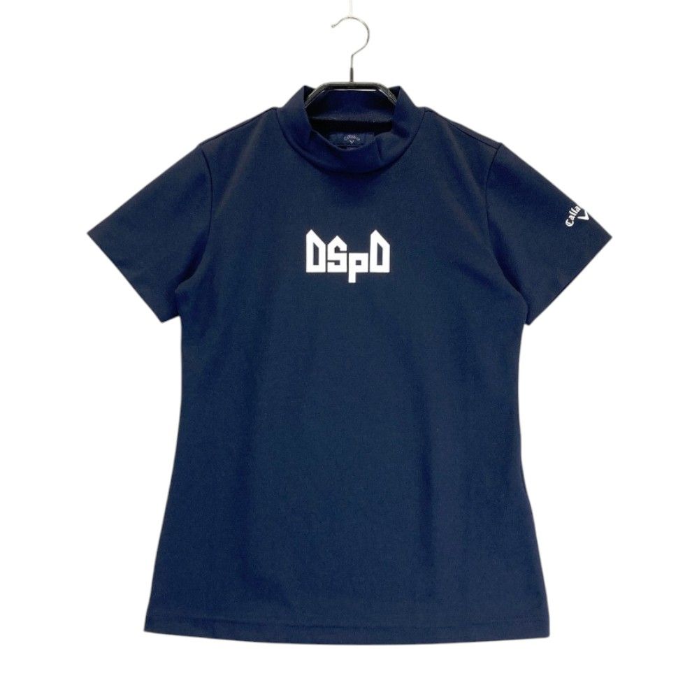 サイズ：S CALLAWAY キャロウェイ モックネック 半袖 Tシャツ ネイビー