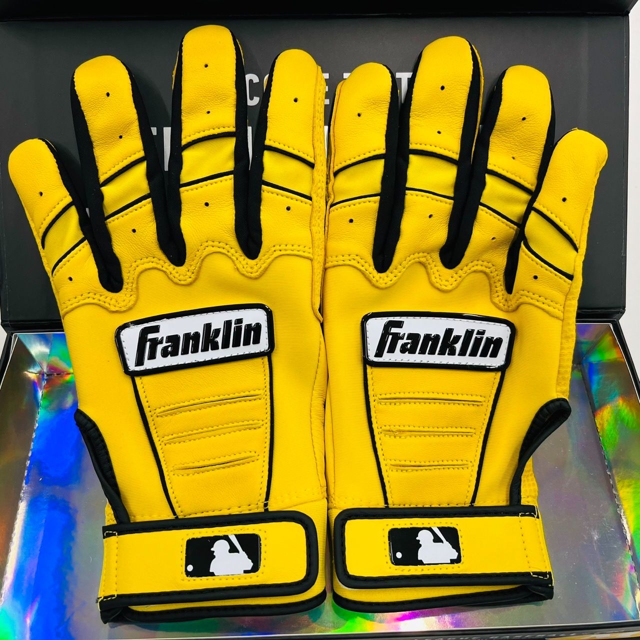 イエロー Franklin フランクリン オリジナルオーダーモデル 4 バッティング手袋 バッティンググローブ 野球 イエロー ブラック 当店