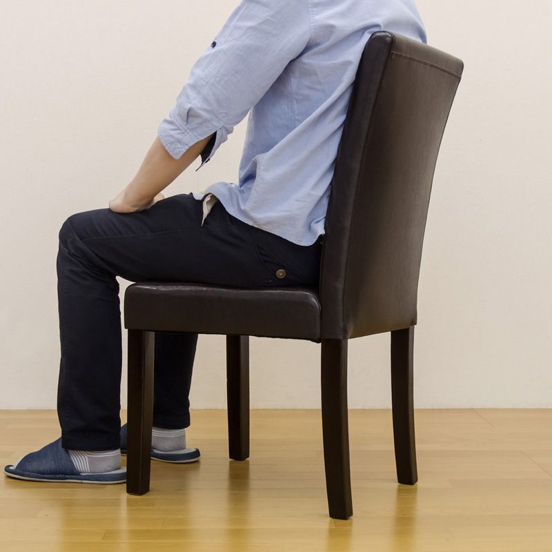 アウトレット】PUレザー ダイニングチェア 2脚セット - メルカリ