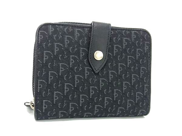 美品クリスチャンディオール トロッター 二つ折り財布 キャンバス レザー □新品□未使用□ ChristianDior ディオール トロッター キャンバス