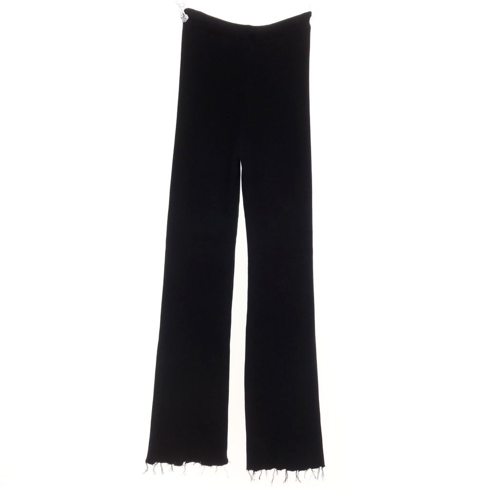 PERVERZE リブニットパンツ パーバーズ PERVERZE フリンジ裾  