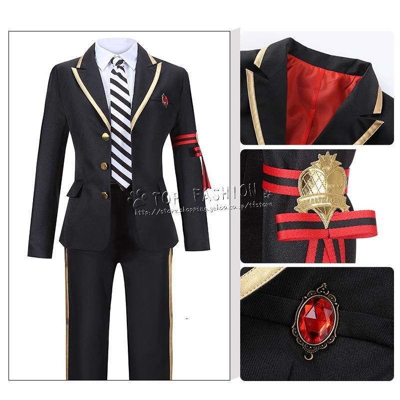 ツイステッドワンダーランド ツイステ風 ハーツラビュル寮 Cater ケイト?ダイヤモンド コスプレ衣装 ウィッグ 靴 道具別売り