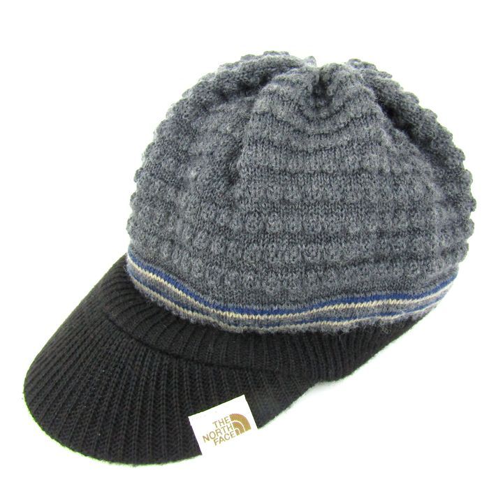 ザ・ノースフェイス キャップ キャスケット NN85724 ウール 帽子 アウトドア ブランド メンズ ﾌﾘｰサイズ グレー THE NORTH FACE 【中古】