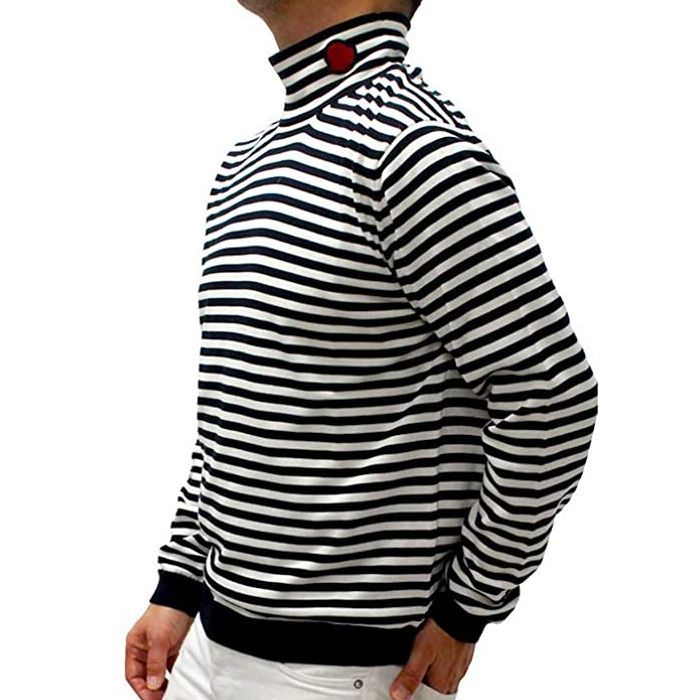 13 MONCLER ボーダー ハイネック サマー ニット カットソー