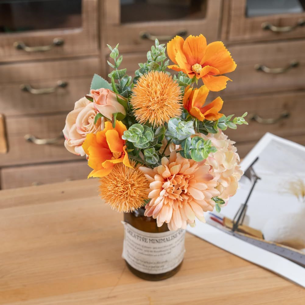 バラ アーティフィシャルフラワー 造花 ピンク オレンジ イエロー ブルー ☆NO 0624-02⑤造花 花材 小花 アーティフィシャルフラワー